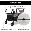 image:imageJeep Wrangler Deluxe 4 Seater Stroller Wagon by Delta Children  Premium Quad Stroller Wagon for 4 Kids with Convertible Seats Adjustable PushPull Handles Removable Canopy amp Flat Fold GreyGrey