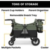 image:imageJeep Wrangler Deluxe 4 Seater Stroller Wagon by Delta Children  Premium Quad Stroller Wagon for 4 Kids with Convertible Seats Adjustable PushPull Handles Removable Canopy amp Flat Fold GreyBlackGreen