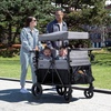 image:imageJeep Wrangler Deluxe 4 Seater Stroller Wagon by Delta Children  Premium Quad Stroller Wagon for 4 Kids with Convertible Seats Adjustable PushPull Handles Removable Canopy amp Flat Fold GreyGrey