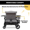 image:imageJeep Wrangler Deluxe 4 Seater Stroller Wagon by Delta Children  Premium Quad Stroller Wagon for 4 Kids with Convertible Seats Adjustable PushPull Handles Removable Canopy amp Flat Fold GreyGrey