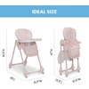 image:imageLittle Folks by Delta Children 2in1 SlimFold High Chair for Babies and Toddlers BlackPink