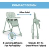 image:imageLittle Folks by Delta Children 2in1 SlimFold High Chair for Babies and Toddlers BlackSage Green