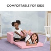 image:imageSerta Perfect Sleeper Personalized Extra Wide Convertible Sofa to Lounger Comfy 2in1 Flip Open CouchSleeper for Kids Pink