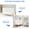 image:imageSimmons Kids Aria Full Size Portable Folding Crib  Greenguard Gold Certified Bianca WhiteBianca White