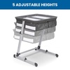 image:imageSimmons Kids By The Bed City Sleeper Bassinet for Twins  Adjustable Height Portable Crib with Wheels amp Airflow Mesh Grey Tweed