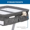 image:imageSimmons Kids By The Bed City Sleeper Bassinet for Twins  Adjustable Height Portable Crib with Wheels amp Airflow Mesh Grey Tweed