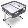 image:imageSimmons Kids By The Bed City Sleeper Bassinet for Twins  Adjustable Height Portable Crib with Wheels amp Airflow Mesh Grey Tweed