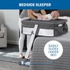 image:imageSimmons Kids By The Bed City Sleeper Bassinet for Twins  Adjustable Height Portable Crib with Wheels amp Airflow Mesh Grey Tweed