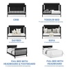 image:imageSimmons Kids Carter 6in1 Convertible Crib  Greenguard Gold Certified Bianca WhiteBlack Ebony