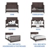 image:imageSimmons Kids Foundry 6in1 Convertible Baby Crib Rustic Grey with Matte Black