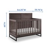 image:imageSimmons Kids Foundry 6in1 Convertible Baby Crib Rustic Grey with Matte Black
