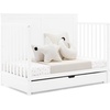 image:imageSimmons Kids Logan 6in1 Convertible Crib with Underdrawer  Greenguard Gold Certified ChestnutBianca White