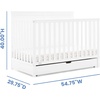 image:imageSimmons Kids Logan 6in1 Convertible Crib with Underdrawer  Greenguard Gold Certified ChestnutBianca White