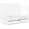 image:imageSimmons Kids Logan 6in1 Convertible Crib with Underdrawer  Greenguard Gold Certified ChestnutBianca White