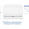 image:imageSimmons Kids Logan 6in1 Convertible Crib with Underdrawer  Greenguard Gold Certified ChestnutBianca White