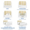 image:imageSimmons Kids Theo 6in1 Convertible Crib  Greenguard Gold Certified Bianca WhiteTextured Almond