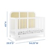 image:imageSimmons Kids Theo 6in1 Convertible Crib  Greenguard Gold Certified Bianca WhiteTextured Almond