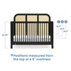 image:imageSimmons Kids Theo 6in1 Convertible Crib  Greenguard Gold Certified BlackTextured Almond