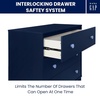 image:imagebabyGap Legacy 3 Drawer Dresser with Interlocking Drawers by Delta Children NavyLight BlueNavyLight Blue