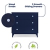 image:imagebabyGap Legacy 3 Drawer Dresser with Interlocking Drawers by Delta Children NavyLight BlueNavyLight Blue