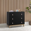 image:imagebabyGap Legacy 3 Drawer Dresser with Leather Pulls and Interlocking Drawers by Delta Children EbonyNaturalEbonyNatural