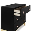 image:imagebabyGap Legacy 3 Drawer Dresser with Leather Pulls and Interlocking Drawers by Delta Children EbonyNaturalEbonyNatural