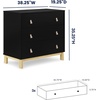 image:imagebabyGap Legacy 3 Drawer Dresser with Leather Pulls and Interlocking Drawers by Delta Children EbonyNaturalEbonyNatural