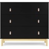 image:imagebabyGap Legacy 3 Drawer Dresser with Leather Pulls and Interlocking Drawers by Delta Children EbonyNaturalEbonyNatural