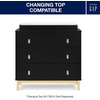 image:imagebabyGap Legacy 3 Drawer Dresser with Leather Pulls and Interlocking Drawers by Delta Children EbonyNaturalEbonyNatural