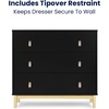image:imagebabyGap Legacy 3 Drawer Dresser with Leather Pulls and Interlocking Drawers by Delta Children EbonyNaturalEbonyNatural