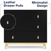 image:imagebabyGap Legacy 3 Drawer Dresser with Leather Pulls and Interlocking Drawers by Delta Children EbonyNaturalEbonyNatural
