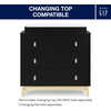 image:imagebabyGap Legacy 3 Drawer Dresser with Leather Pulls and Interlocking Drawers by Delta Children EbonyNaturalEbonyNatural
