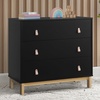 image:imagebabyGap Legacy 3 Drawer Dresser with Leather Pulls and Interlocking Drawers by Delta Children EbonyNaturalEbonyNatural