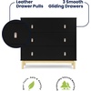 image:imagebabyGap Legacy 3 Drawer Dresser with Leather Pulls and Interlocking Drawers by Delta Children EbonyNaturalEbonyNatural