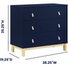 image:imagebabyGap Legacy 3 Drawer Dresser with Leather Pulls and Interlocking Drawers by Delta Children EbonyNaturalNavyNatural