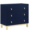 image:imagebabyGap Legacy 3 Drawer Dresser with Leather Pulls and Interlocking Drawers by Delta Children EbonyNaturalNavyNatural