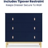 image:imagebabyGap Legacy 3 Drawer Dresser with Leather Pulls and Interlocking Drawers by Delta Children EbonyNaturalNavyNatural