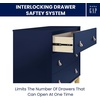 image:imagebabyGap Legacy 3 Drawer Dresser with Leather Pulls and Interlocking Drawers by Delta Children EbonyNaturalNavyNatural