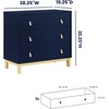 image:imagebabyGap Legacy 3 Drawer Dresser with Leather Pulls and Interlocking Drawers by Delta Children EbonyNaturalNavyNatural