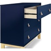image:imagebabyGap Legacy 3 Drawer Dresser with Leather Pulls and Interlocking Drawers by Delta Children EbonyNaturalNavyNatural