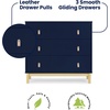 image:imagebabyGap Legacy 3 Drawer Dresser with Leather Pulls and Interlocking Drawers by Delta Children EbonyNaturalNavyNatural