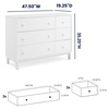 image:imagebabyGap Legacy 6 Drawer Dresser with Leather Pulls and Interlocking Drawers by Delta Children  Greenguard Gold Certified Sage Green wNaturalBianca White