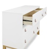 image:imagebabyGap Legacy 6 Drawer Dresser with Leather Pulls and Interlocking Drawers by Delta Children  Greenguard Gold Certified Sage Green wNaturalBianca WhiteNatural