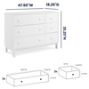 image:imagebabyGap Legacy 6 Drawer Dresser with Leather Pulls and Interlocking Drawers by Delta Children  Greenguard Gold Certified Sage Green wNaturalBianca White