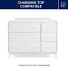 image:imagebabyGap Legacy 6 Drawer Dresser with Leather Pulls and Interlocking Drawers by Delta Children  Greenguard Gold Certified Sage Green wNaturalBianca White