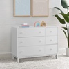 image:imagebabyGap Legacy 6 Drawer Dresser with Leather Pulls and Interlocking Drawers by Delta Children  Greenguard Gold Certified Sage Green wNaturalBianca White