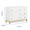 image:imagebabyGap Legacy 6 Drawer Dresser with Leather Pulls and Interlocking Drawers by Delta Children  Greenguard Gold Certified Sage Green wNaturalBianca WhiteNatural