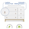 image:imagebabyGap Legacy 6 Drawer Dresser with Leather Pulls and Interlocking Drawers by Delta Children  Greenguard Gold Certified Sage Green wNaturalBianca WhiteNatural
