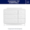 image:imagebabyGap Legacy 6 Drawer Dresser with Leather Pulls and Interlocking Drawers by Delta Children  Greenguard Gold Certified Sage Green wNaturalBianca White