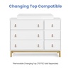 image:imagebabyGap Legacy 6 Drawer Dresser with Leather Pulls and Interlocking Drawers by Delta Children  Greenguard Gold Certified Sage Green wNaturalBianca WhiteNatural